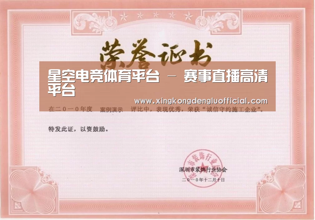 星空登录荣誉证书一(图1)